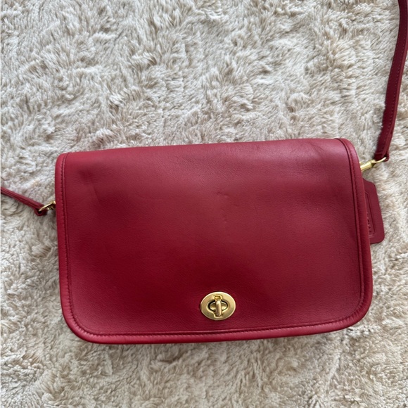 Vintage Coach 9755 Pocket Purse Red - Picture 1 of 8
